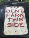 Vintage Metal Sign Don't Park This Side