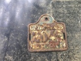 Vintage Cuyahoga Falls Bicycle License Plate