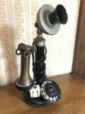 Rare Antique Candlestick Stick Rotary Telephone