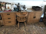 Vintage MCM Desk, Cabinet and Chair