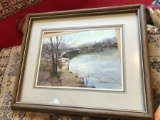 Vintage Water Color Painting in frame