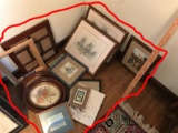 Corner Lot of Framed Art Items