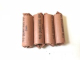 4 Rolls Silver Quarters 1964 and Earlier