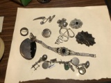 Big Lot Sterling Silver Estate Jewelry Inc. Taxco