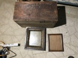 Antique Advertising Box, Framed Photo, Small Frame