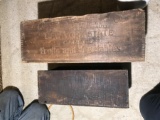 2 Antique Wooden Boxes Fruit Inc. NY and Calif