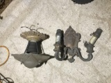 2 Antique Lights Hanging Lamp, Wall Sconce