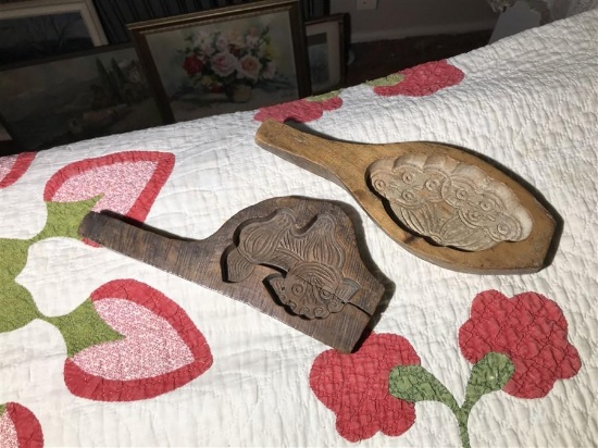 Two Antique Chinese Rice Molds