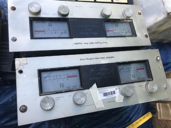 2 Vintage Phase Linear 700B Laboratory Amplifiers