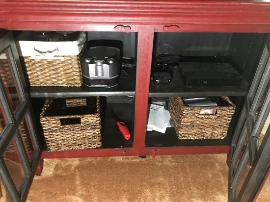 Three Storage Baskets in Cabinet