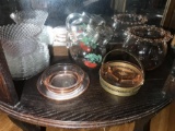 One Shelf Lot Antique Glassware Inc. Depression