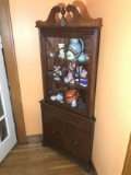 Antique Wooden Corner Cupboard Federal Style
