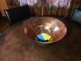 Large Copper or Copper Tone Decorative Bowl