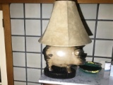 Unusual Vintage Pig Lamp