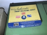 Ambassador stamp collecting outfit w/Stamps Old