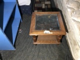 Small Glass Top End Table or Nightstand