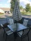 Glass Top Patio Table and Chairs