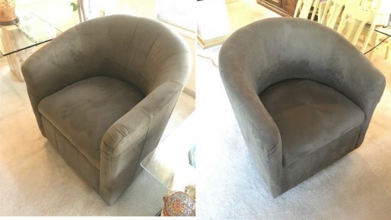 Pair of Nice Swivel Base Living Room Chairs