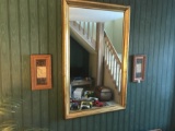 Large Mirror Plus Two Framed Decorative Items