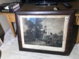 19th Century Framed Lithograph Capture Major Andre