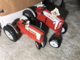 2 VIntage Ford Model Toy Metal Tractors