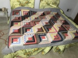 Unusual Antique Quilt Wild Modern Pattern 1950s