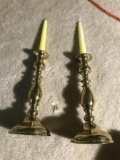 Pair Higher Quality Brass Candlesticks Marked