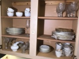 Contents of Cupboard Lot Early Fine China Etc