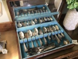 Lot Silverplate Flatware Several Patterns in Box