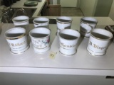 Group Lot of 8 Antique Shaving Mugs w/Names