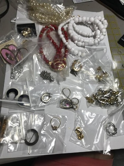 Lot of vintage costume jewelry