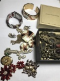 Large Lot Nicer Vintage Costume Jewelry Many Signed