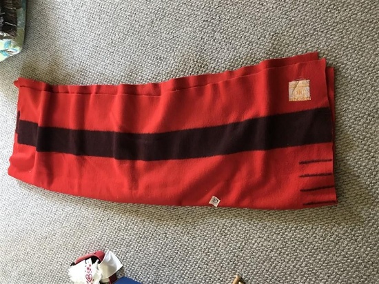 Antique Red and Black Hudson Bay Blanket