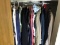 Clothing on hangers in closet lot - vintage