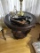 Nice Glass Topped Round Lamp Table