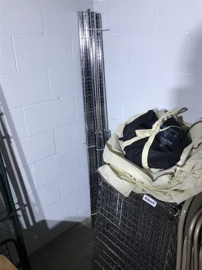 4 Metal Metro Type Shelves disassembled