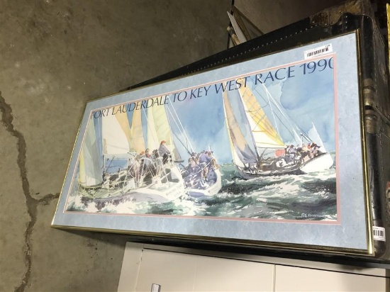 Framed Poster Fort Lauderdale to Key West 1990
