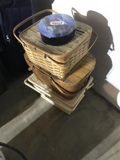 Stack of Picnic Baskets etc