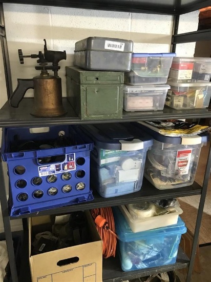 Contents of items on 3 shelves lot