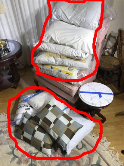 Group Lot of Pillows etc