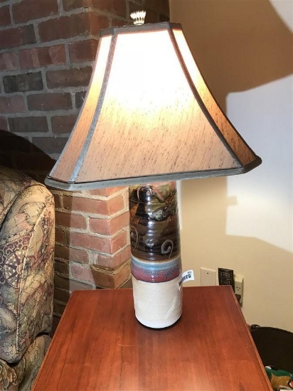 Decorative Lamp with Pottery Base
