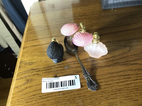 Sterling Silver Spoon and Perfume Atomizer Lot