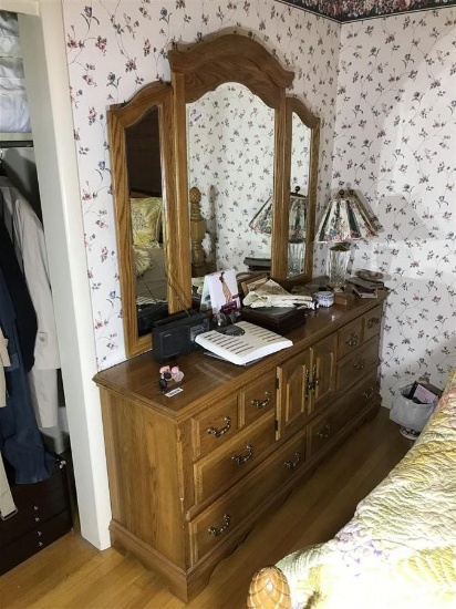 Vintage Oak Dresser w/Mirror by Cochrane of NC