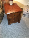 Vintage Chair Lamp Table w/Three Drawers