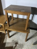 2 Oak Wooden Lamp Tables