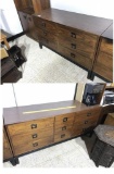 2 Matching Dixie Furniture MCM Mid Century Dressers