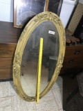 Antique Oval Wall Mirror 19th Century