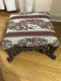 Footstool with Cast Iron Base