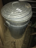 2 Metal Trash Cans