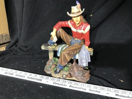 Cowgirl Figurine Sculpture